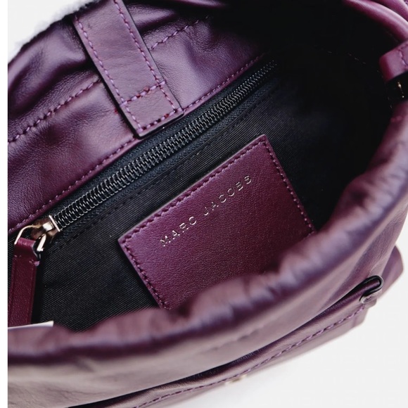 NWOT Marc Jacobs Tied Up Leather Drawstring Bag in Violet Purple - Picture 10 of 12